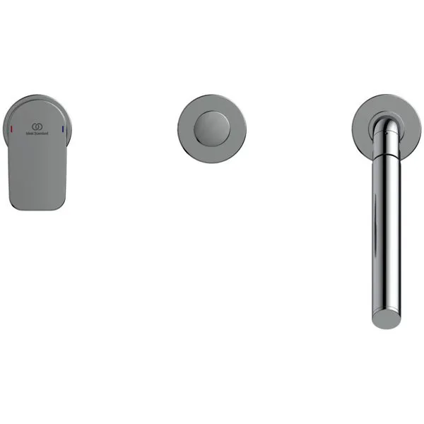 Ideal Standard 3-Loch-Badearmatur Tonic II, o. Wanneneinlauf, m. Handbrause, Chrom