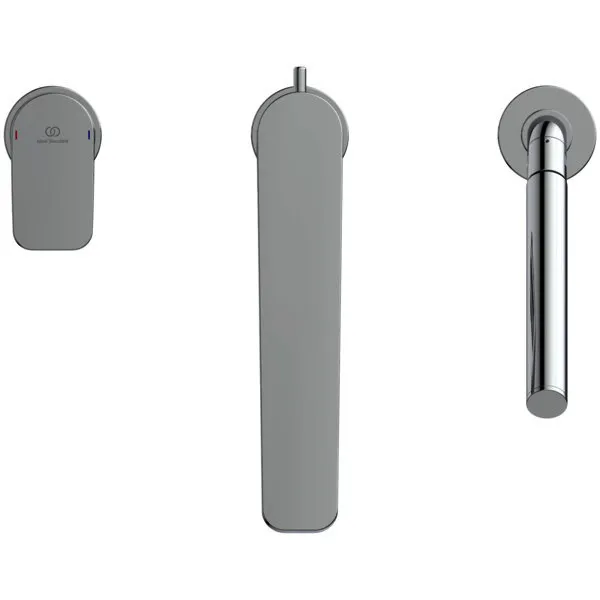Ideal Standard 3-Loch-Badearmatur Tonic II, m. Wanneneinlauf und Handbrause, Chrom