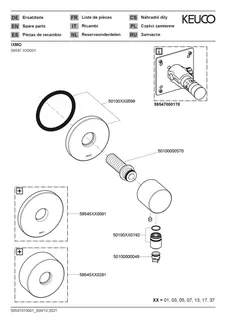 Keuco Schlauchanschluss IXMO 59547, rund, verchromt – Bild 3