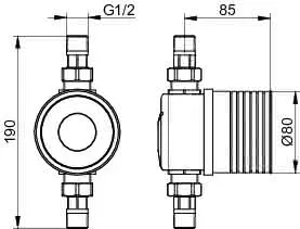 Keuco Rohrunterbrecher Armaturenzub. 59949, mit verchromter Abdeckung (rund) – Bild 2