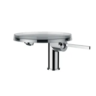 LF WT-Mischer mit Deko-Disk K-LAUFEN Ausladung 110mm m.Ablaufventil chrom