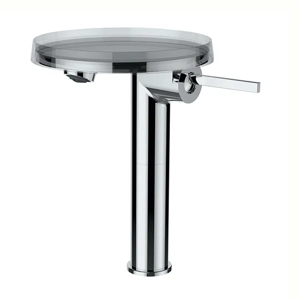 Waschtisch-Mischer hohe Ausf. mit Deko-Disk K-LAUFEN Ausld. 132mm o.Ablaufv chrom