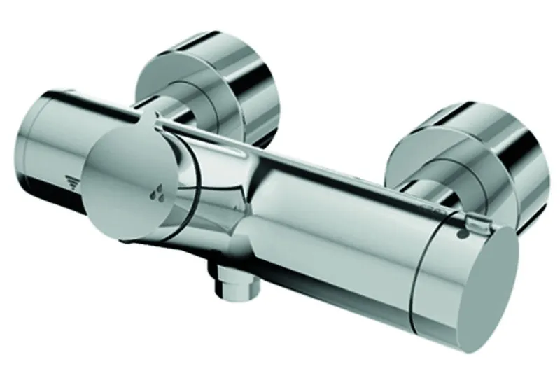 SCHELL AP-Duscharmatur VITUS VD-T/u Auf/Zu, Thermostat, Anschl. unten, chrom