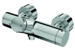 SCHELL AP-Duscharmatur VITUS VD-T/u Auf/Zu, Thermostat, Anschl. unten, chrom