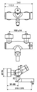 SCHELL AP-Waschtisch-Armatur VITUS VW-SC-T Selbstschl.,Therm., 270 Ausl., chrom – Bild 3