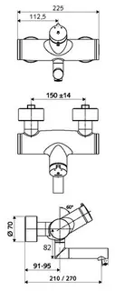 SCHELL AP-Waschtisch-Armatur VITUS VW-SC-M Selbstschl., Mischw., 270 Ausl., chrom – Bild 3