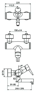 SCHELL AP-Waschtisch-Armatur VITUS VW-EH-M EHM, Mischw., man. TD, 210 Ausl., chr – Bild 3