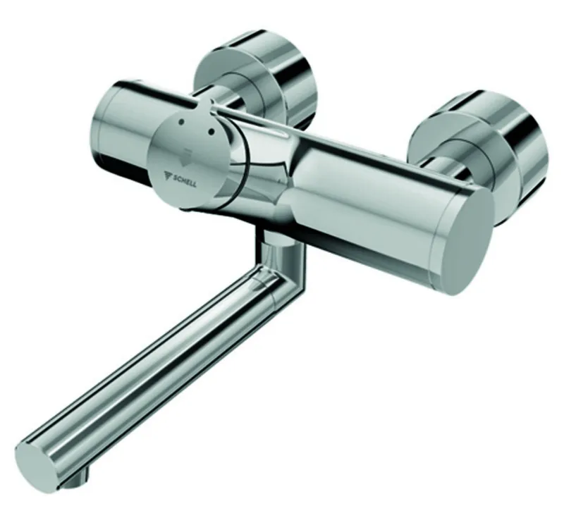 SCHELL AP-Waschtisch-Armatur VITUS VW-SC-M Selbstschl.,Mischw.,man.TD,210 Ausl.,chr