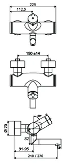 SCHELL AP-Waschtisch-Armatur VITUS VW-SC-M Selbstschl., Mischw., 270 Ausl., chrom – Bild 2