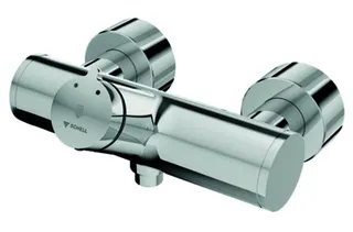 SCHELL AP-Duscharmatur VITUS VD-SC-M/u Selbstschl.,Mischw,man.TD,Anschl.un.,chr – Bild 2