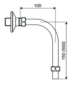 SCHELL Abgangsbogen VITUS, DN15 ablängbar, 90 Grad, 15x100x150, chrom – Bild 3