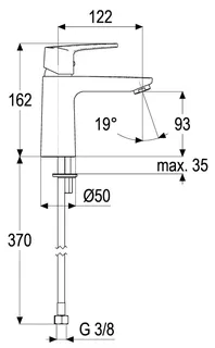 Waschtisch-Armatur o.Ablaufg. Ausl. 125mm aktiv4YOU 2.0, DIN DVGW-Zert.verchromt – Bild 2