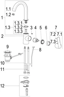 Waschtisch-Armatur hoher Auslauf m.Ablaufg. aktiv4YOU 2.0, DIN DVGW-Zert.150mm, vc – Bild 3