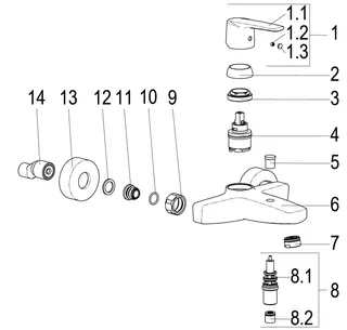 AP-Wannenarmatur o.Brausegarn. aktiv4YOU 2.0, DIN DVGW-Zert.eigens., vc – Bild 3