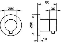 Keuco Absperrventil IXMO Comfort 59541, rund, verchromt – Bild 2