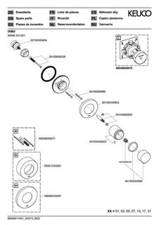 Keuco 3-Wege Umstellventil IXMO Comf.59548, rund, verchromt – Bild 3