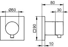 Keuco 2-Wege Umstellv. IXMO Comfort 59556, eckig, verchromt – Bild 2