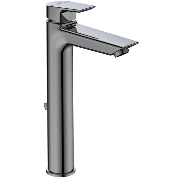 Ideal Standard Waschtischarmatur Tesi,m.verl.Sockel, 5 l/min., m.Ablgarn., Ausld.140mm, Chrom