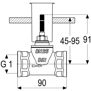 sanibel 1001-Unterputzventilkörper A17 DN 25 (1") – Bild 2