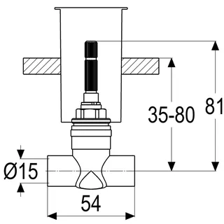sanibel 1001-Unterputzventilkörper A17 15mm – Bild 2