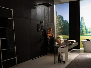 Hansgrohe Kopfbrause Rainmaker Select 460 3jet schwarz/chrom mit Brausearm 450mm – Bild 4