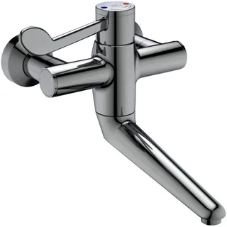 Ideal Standard Wand-Waschtisch-Thermostat Ceraplus Safe SQ Ausld. 200mm absp.S-Anschlüsse Chrom – Bild 3