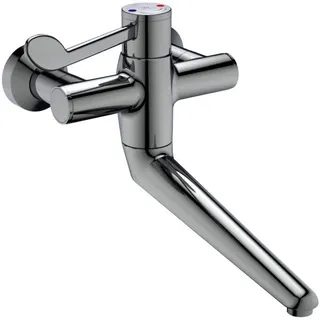 Ideal Standard Wand-Waschtisch-Thermostat Ceraplus Safe SQ Ausld. 250mm absp.S-Anschlüsse Chrom – Bild 3