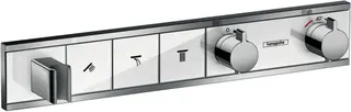 Hansgrohe Thermostat Unterputz RainSelect Fertigset 3 Verbraucher weiss/chrom
