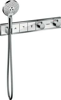 Hansgrohe Thermostat Unterputz RainSelect Fertigset 3 Verbraucher weiss/chrom – Bild 2