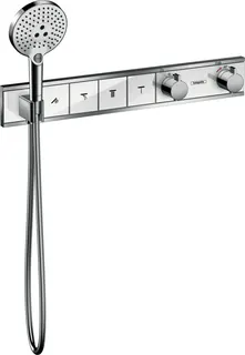 Hansgrohe Thermostat Unterputz RainSelect Fertigset 4 Verbraucher weiss/chrom – Bild 4