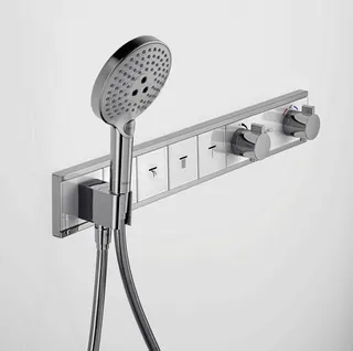 Hansgrohe Thermostat Unterputz RainSelect Fertigset 4 Verbraucher weiss/chrom – Bild 5