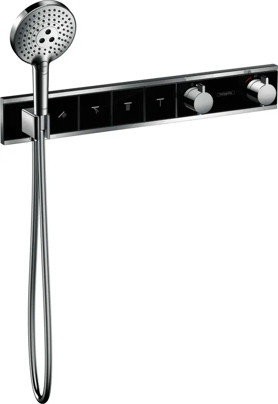 Hansgrohe Thermostat UP RainSelect Fertigset 4 Verbraucher schwarz/chrom
