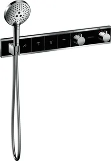 Hansgrohe Thermostat UP RainSelect Fertigset 4 Verbraucher schwarz/chrom