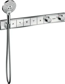 Hansgrohe Thermostat Unterputz RainSelect Fertigset 5 Verbraucher weiss/chrom