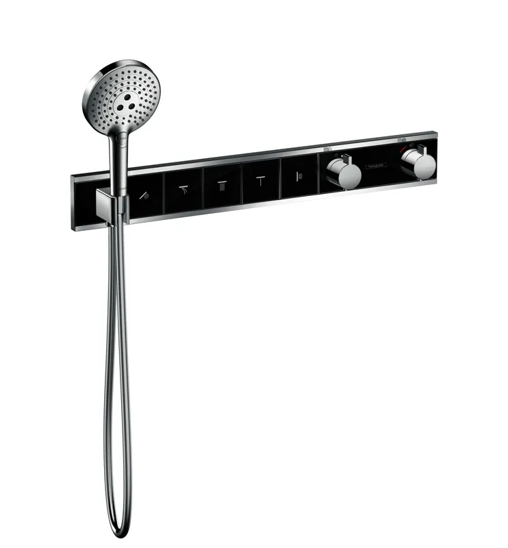 Hansgrohe Thermostat Unterputz RainSelect Fertigset 5 Verbraucher schwarz/chrom