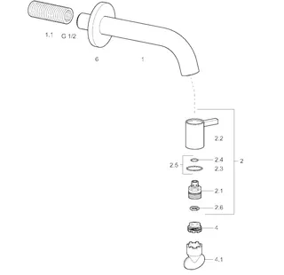 EHM Waschtisch-Batt. HANSANOVA Style 5086 Ausld. 107 mm DN15 chr – Bild 5