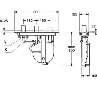Hansacompact Wand-/u.Renovierungslösung f.3-Loch-Fliesenrandm. 5307 0200 chrom – Bild 2