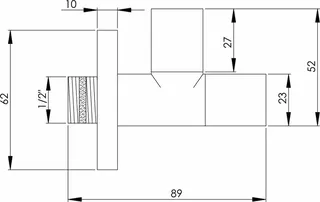 sanibel-Design-Eckventil rund selbstdichtend DN 15 (1/2") vc – Bild 2