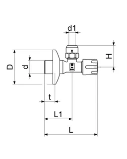 Schlösser Eckventil 1/2" mit V+S nicht selbstdichtend Nr.7105 – Bild 2