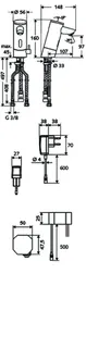 SCHELL Waschtisch-Arm. PURIS E ND-M, Elektron. ND, Mischwasser, UP-Netzteil, chrom – Bild 2