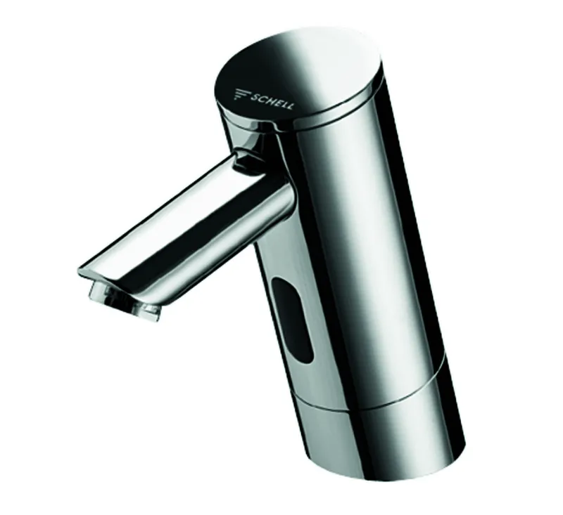 SCHELL Waschtisch-Arm. PURIS E HD-K, Elektron. Batteriebetrieb, 140 Auslauf, chrom