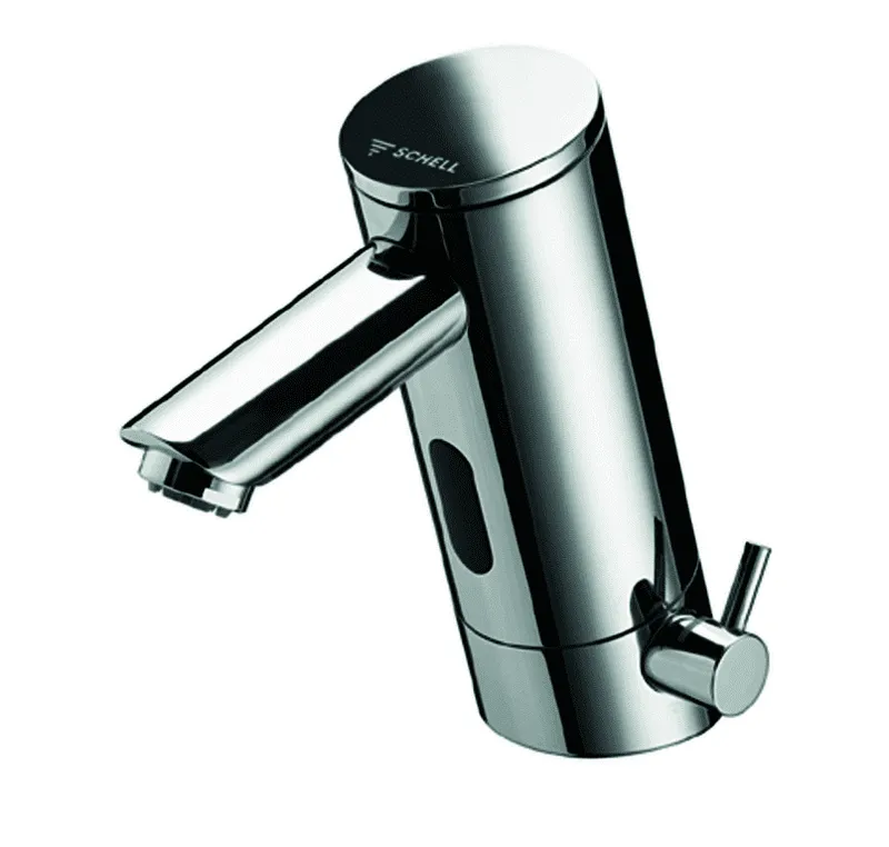 SCHELL Waschtisch-Arm. PURIS E HD-M, Elektron. Batteriebetrieb, 140 Auslauf, chrom