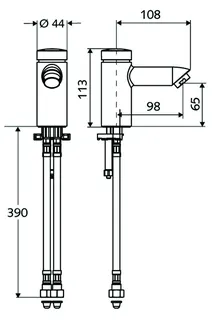 SCHELL Standventil PETIT SC HD-M Selbstschl., Mischwasser, chrom – Bild 3