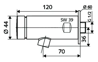 SCHELL AP-Waschtisch-Arm. PETIT SC HD-K Selbstschl., Kaltwasser, chrom – Bild 2