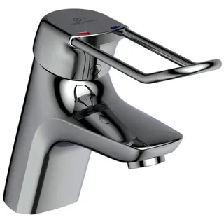 Ideal Standard Waschtisch-Armatur Ceramix Blue,m.Bügelgriff, m.Ablgarn.,m.CU-Rohren,Ausld.135mm,Chrom – Bild 3