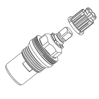 KWC Oberteil-Keramik G1/2 m. Rastbuchse