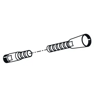 KWC Auszugschlauch Metall L1500 MU3/8"xHülse 1/2" chromeline