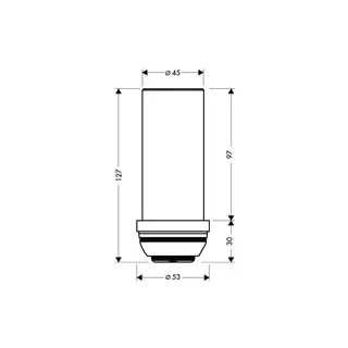 Hansgrohe Verlängerung Axor Starck für bodenstehende Wannenmischer 60mm chrom – Bild 2