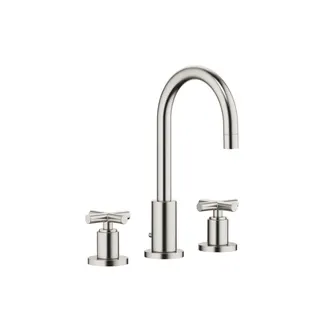 Dornbracht Waschtisch-3-Lochbatt. mit Ablaufgarnitur TARA 20710892 Platin gebürstet