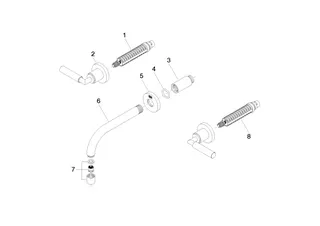 Dornbracht Waschtisch-Wandbatterie ohne Ablaufgarnitur TARA 36707882 Platin – Bild 4
